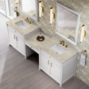 James Martin Bellshire 96" Double Bathroom Vanity, Bright White