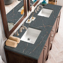 James Martin Addison 72" Double Bathroom Vanity, Mid-Century Acacia