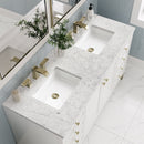 James Martin Chicago 60" Double Bathroom Vanity, Glossy White