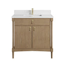 James Martin Kinnsden 36" Single Bathroom Vanity, Weathered Oak