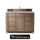 James Martin Bristol 48" Single Bathroom Vanity, Whitewashed Walnut