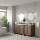 James Martin Bristol 72" Double Bathroom Vanity, Whitewashed Walnut