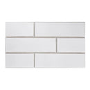 Blanc Glossy Glazed Terracotta Tiles 2 1/8x7 1/2