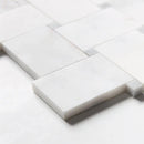 White Pearl Multi Finish Pinwheel Marble Mosaics 10 5/8x10 5/8