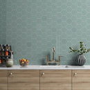Sage Jade Glossy Hexagon 5 Ceramic Tiles 5