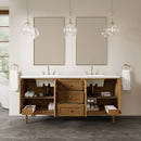 James Martin Laurent 72" Dual Mount Double Bathroom Vanity, Honey Oak