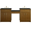James Martin Bellshire 84" Double Bathroom Vanity, Honey Oak