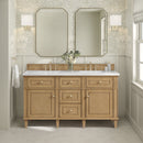 James Martin Lorelai 60" Double Bathroom Vanity, Light Natural Oak