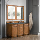 James Martin Bristol 60" Double Bathroom Vanity, Saddle Brown