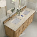 James Martin Lorelai 72" Double Bathroom Vanity, Light Natural Oak