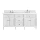 James Martin Lorelai 72" Double Bathroom Vanity, Bright White