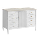 James Martin Myrrin 48" Single Bathroom Vanity, Bright White