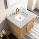 James Martin Laurent 30" Dual Mount Single Bathroom Vanity, Light Natural Oak