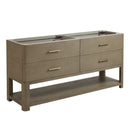 James Martin Lucian 72" Double Bathroom Vanity, Pebble Oak