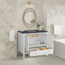 James Martin Myrrin 36" Single Bathroom Vanity, Bright White