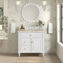 James Martin Lorelai 36" Single Bathroom Vanity, Bright White