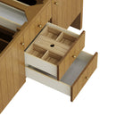 James Martin Hudson 60" Double Bathroom Vanity, Honey Oak