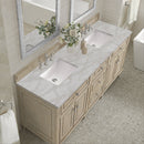 James Martin Lorelai 72" Double Bathroom Vanity, Whitewashed Oak