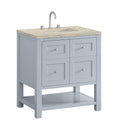 James Martin Breckenridge 30" Single Bathroom Vanity, Serenity Blue