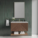 James Martin Marcello 36" Floating Single Bathroom Vanity, Chestnut