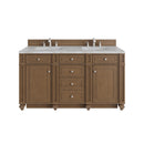 James Martin Bristol 60" Double Bathroom Vanity, Saddle Brown