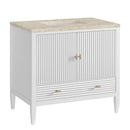 James Martin Myrrin 36" Single Bathroom Vanity, Bright White