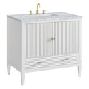 James Martin Myrrin 36" Single Bathroom Vanity, Bright White