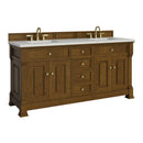 James Martin Brookfield 72" Double Bathroom Vanity, Honey Oak