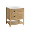 James Martin Breckenridge 30" Single Bathroom Vanity, Light Natural Oak