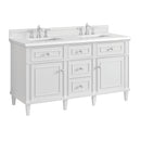 James Martin Lorelai 60" Double Bathroom Vanity, Bright White