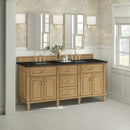 James Martin Lorelai 72" Double Bathroom Vanity, Light Natural Oak