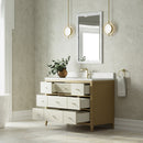 James Martin Celeste 48" Single Bathroom Vanity, Sunwashed Oak with Embossed Shagreen Drawer Fronts