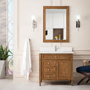 James Martin Brittany 36" Single Bathroom Vanity, Saddle Brown