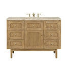 James Martin Laurent 48" Dual Mount Single Bathroom Vanity, Light Natural Oak