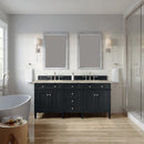 James Martin Brittany 72" Double Bathroom Vanity, Black Onyx