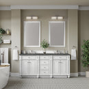 James Martin Bristol 72" Double Bathroom Vanity, Bright White