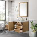 James Martin Laurent 36" Dual Mount Single Bathroom Vanity, Light Natural Oak