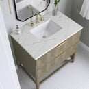 James Martin Emmeline 36" Single Bathroom Vanity, Pebble Oak