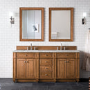 James Martin Bristol 72" Double Bathroom Vanity, Saddle Brown
