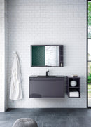 James Martin Milan 12" Storage Cabinet, Modern Grey Glossy