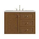 James Martin Laurent 36" Dual Mount Single Bathroom Vanity, Honey Oak
