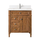 James Martin Brittany 30" Single Bathroom Vanity, Saddle Brown