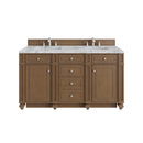 James Martin Bristol 60" Double Bathroom Vanity, Saddle Brown
