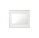 James Martin Soleil 36" Mirror, Matte White with Gold