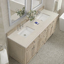 James Martin Lorelai 72" Double Bathroom Vanity, Whitewashed Oak