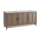 James Martin Portland 72" Double Bathroom Vanity, Whitewashed Walnut