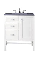 James Martin Addison 30" Single Bathroom Vanity, Glossy White