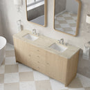 James Martin Gracyn 72" Double Bathroom Vanity, Coastal Driftwood