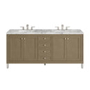 James Martin Chicago 72" Double Bathroom Vanity, Walnut Whisper