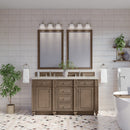 James Martin Bristol 60" Double Bathroom Vanity, Whitewashed Walnut